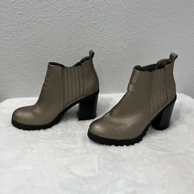 Sam & Libby Mujer Botas 7 Metálicas Dorado Bronce Zapatos al Tobillo Calzado Foto 1 de 4