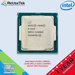 Intel Xeon E-2224 | SRFAV | 3.40 GHz | 4 Core | LGA1151 | Server CPU Processor - Picture 1 of 12