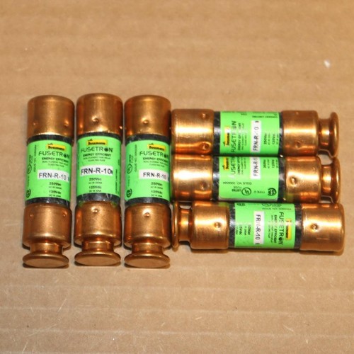 One Lot of 3 New Cooper Bussmann Buss FRN-R-10 Fuses 10 Amp | eBay