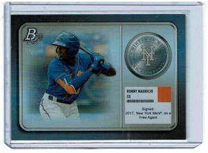 Bowman Platinum 2022 - acuñado al mérito - Ronny Mauricio - Imagen 1 de 2