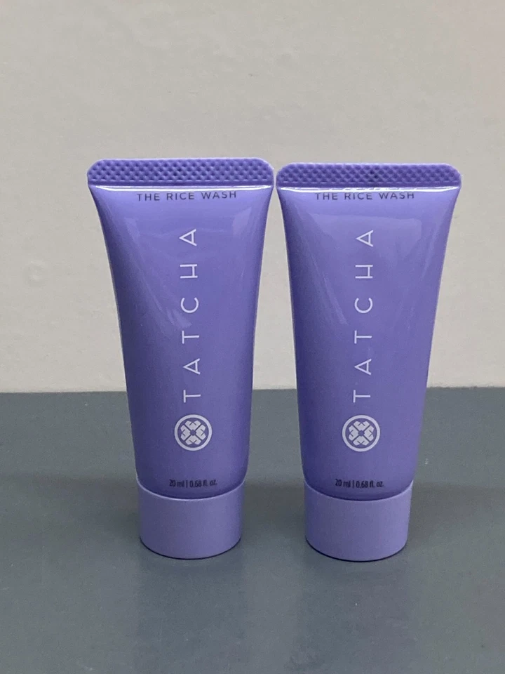 2x TATCHA РИСОВАЯ СТИРКА МЯГКИЙ КРЕМ МОЮЩЕЕ СРЕДСТВО - 20 мл / 0,68 жидкой унции каждый - Изображение 1 из 1