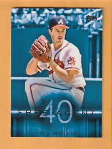 Greg Maddux Atlanta Braves 2015 Topps Free Agent 40 #F408 Salón de la fama - Imagen 1 de 2