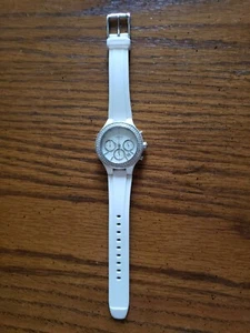 DKNY Watch NY8185 Encrusted Crystal Bezel White Ceramic Case With Box - Picture 1 of 22