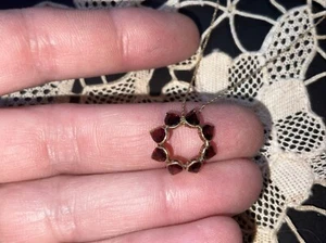 Vintage 10K Bohemian Garnet Eternity Pendant Necklace - Picture 1 of 7