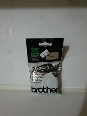 Brother M-E21 Labelling Tape Genuine (M-E21) - Thermal 9mm Black on Pink Tape  - image 1 of 4