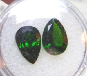 Russian CHROME DIOPSIDE Natural Gemstone Oval, Trillion, Round, Pear Available - Picture 1 of 14