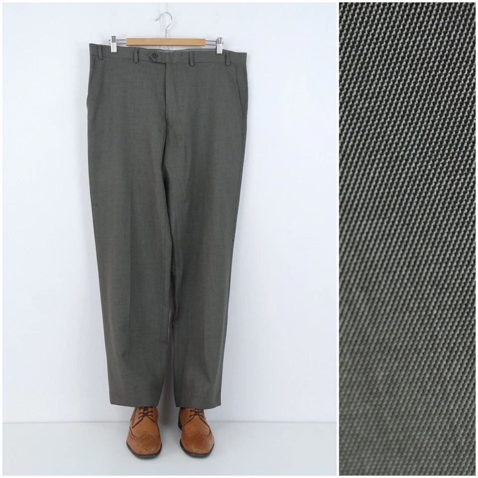 Pantalones de vestir para hombre 38 cintura 32 pierna MARKS&SPENCER gris pantalones pantalones pantalones Foto 1 de 4