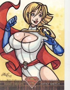2013 DC Superman The Legend Sketchkarte unbekannt Power Girl - Bild 1 von 1