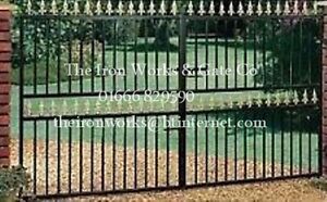 13ft WIDE 6ft TALL SAXON DOUBLE DRIVEWAY WROUGHT IRON GATES BEST SELLER METAL 