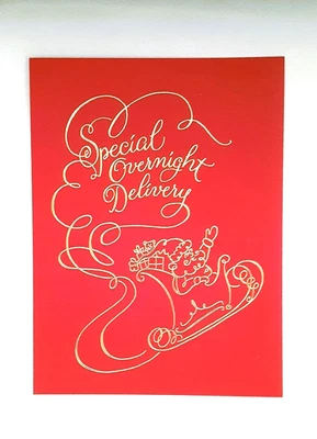 Martha Stewart by Crane & Co Special Overnight Delivery Cards and Gold Lined Env - Image 1 of 4