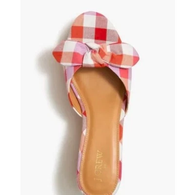 Arco de mulas de tacón impreso J.Crew BQ434 rojo bohemio Wilfdfire nuevo en caja 138 talla 7,5 Foto 1 de 4