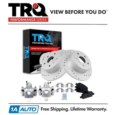 TRQ Performance Rear Ceramic Brake Pads & Rotor Kit Fits 2000-2004 Toyota Avalon - Изображение 1 из 4