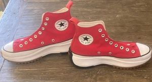 Converse High Top Platform Shoes Size 8 Men 9.5 Women Color Red Brand New! - Picture 1 of 5