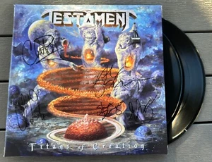 TESTAMENT Band Signed "Titans Of Creation” Autographed Vinyl 2LP w/ COA - Picture 1 of 4
