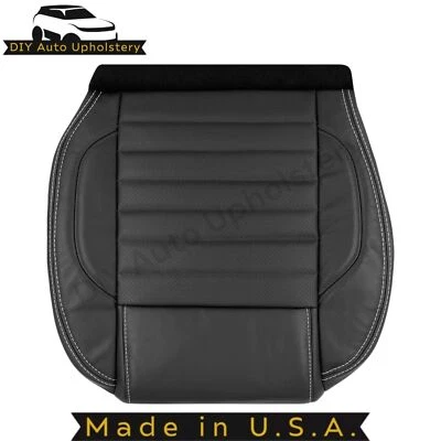 Cubierta de asiento inferior del conductor de cuero sintético negra para Ford Mustang GT (S197 II) 2010-2014 Foto 1 de 4