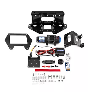For Polaris RZR PRO XP/XP 4 UTV 4500lb 12V Electric Winch Mount Combo Rope Kit - Picture 1 of 12