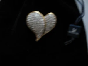 Swarovski Pave' Kristall Herz Anstecknadel Brosche signiert - WUNDERSCHÖN! - Neu - Bild 1 von 2