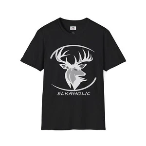 Elkaholic Unisex T-Shirt Gift for Elk Lovers Lodge Shirt Cool Casual Wear - Picture 1 of 21