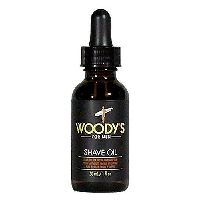 Aceite de afeitado Woody's para hombres cabello facial y piel 1 fl oz afeitado barba aseo Foto 1 de 2