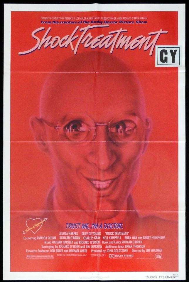 SHOCK TREATMENT Original US One sheet Movie poster Barry Humphries Rocky Horror - image 1 of 1
