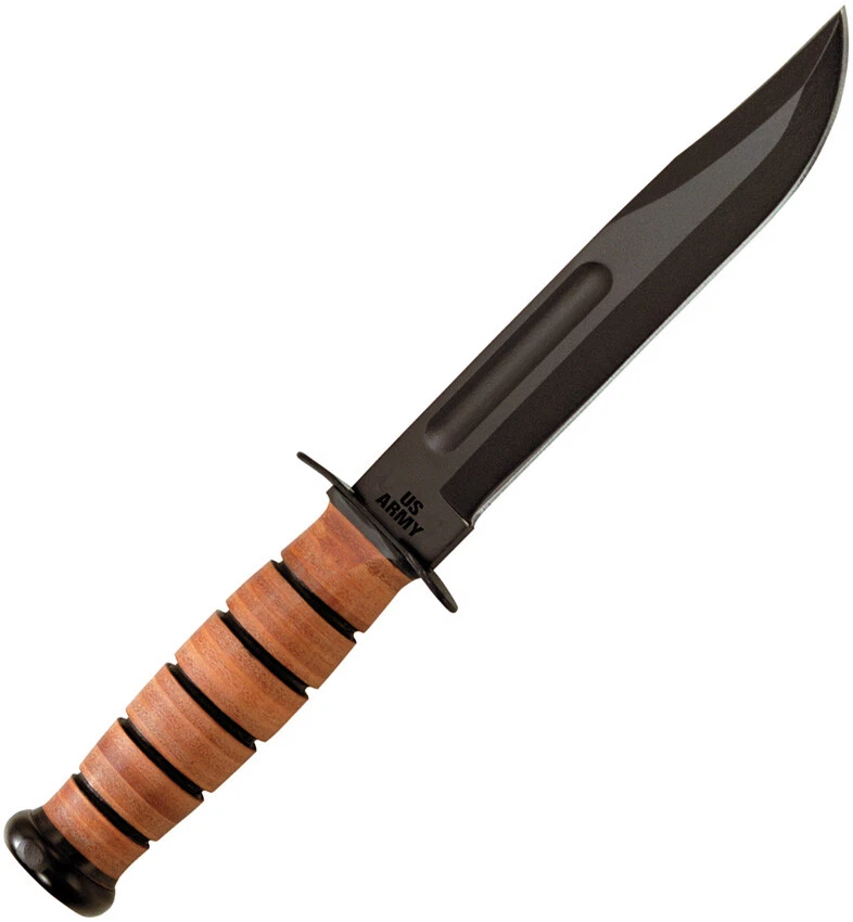 Cuchillo de Lucha Ka-Bar Ejército de los Estados Unidos 1095 Acero Alto Carbono 12" Negro Hoja Fija 1220 Foto 1 de 1