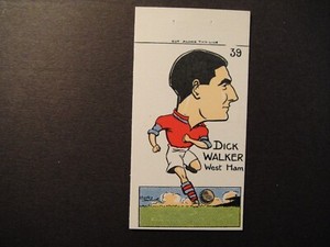 SUNDAY EMPIRE NEWS 1950s FAMOUS FOOTBALLERS  #39 DICK WALKER WEST HAM UNITED