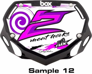 BMX NUMBER PLATE Graphic Decal Sticker STACYC Strider BOX Number Plate Graphic - Picture 1 of 14