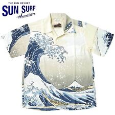 Camisa hawaiana edición especial SUN SURF x HOKUSAI THE GREAT WAVE Blanco...