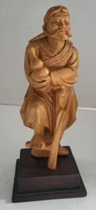 Chinese Cultural Revolution Handcarved Boxwood Immortal Figurine Statue Vtg - Picture 1 of 5