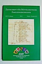 2013/4 Zeitschrift für Mitteldeutsche Familiengeschichte Ahnenforschung AMF