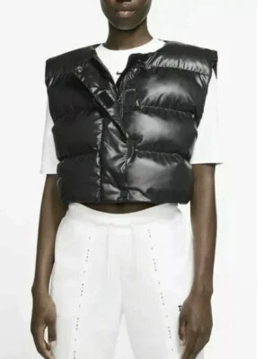 BNWT Nike Sportswear City Ready Black Gilet Crop CJ4018-010 Women's Large - Image 1 of 4