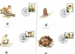 Algeria 1988 - WWF " Barbary apes " - 4v , Scott# 872/75 - 04 FDC's, , topical - Picture 1 of 1