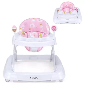 Baby Foldable Activity Walker w/ Adjustable Height& Detachable Seat Cushion - Picture 1 of 7