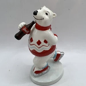 Coca Cola Polar Bear Always Ice Skating Enesco Figurine 1995 - Picture 1 of 11