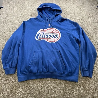 Vintage LA Clippers Sweater Mens XL Faded Majestic 90s Logo Hoodie Streetwear - Image 1 of 4