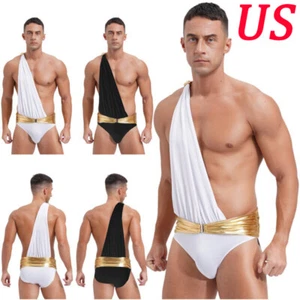 Mens Toga Costume Adult Greek God Roman Party Robe Gown Accessories Costumes - Picture 1 of 24