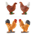 12pcs Mini Figurine Kids Gift Poultry Realistic Model Dog Duck Cock Farm Animal