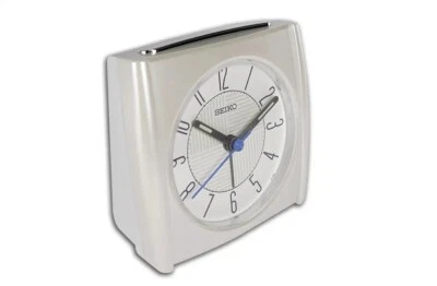 Nuevo Reloj despertador de cabecera Seiko luz de pitido silencioso luminoso QHE205 control de volumen Foto 1 de 4