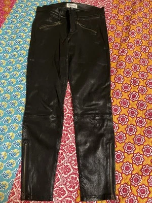 Pantalones ajustados de cuero Madewell negros talla 27 Foto 1 de 4