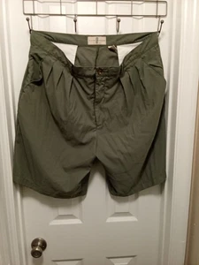 Men's Olive Green Shorts Pleated By River Trader Size 40 fishing Casual Business - Picture 1 of 9