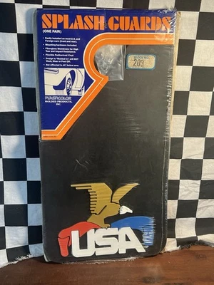 De colección Nuevo de Lote Antiguo Protector contra Salpicaduras Plásticolor Guardabarros EE. UU. Águila Patriótica Rojo Blanco y Azul Foto 1 de 4