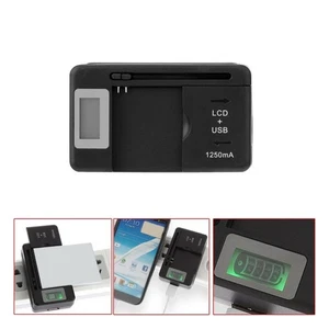 Handy Akku Ladegerät LCD Anzeige Bildschirm für Handy USB Anschlüsse Universal - Bild 1 von 13