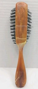 Vntg All American # 119 Ball Tipped Hair Brush Bristle Brush Amber Color - Picture 1 of 3