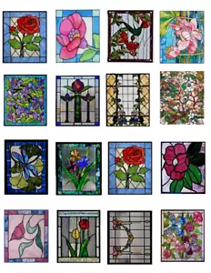 Pegatinas de ventana transparente #2 con vidrieras en miniatura para casa de muñecas #2 - Imagen 1 de 1