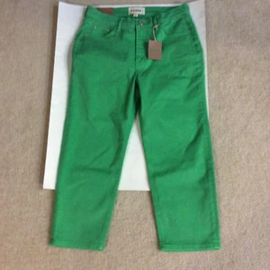 Boden Womens Mid Rise Cigarette Leg Pants Green Size W29 L28 New With Tags - Picture 1 of 7