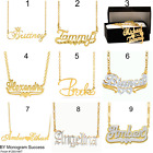 Personalized Sterling Silver 14kgold Any Name Plate Script Chain Necklace Usa