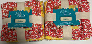 Pioneer Woman Ditsy Medley Cloth Napkin Pack of 4 Total 8 Napkins Lot Of 2