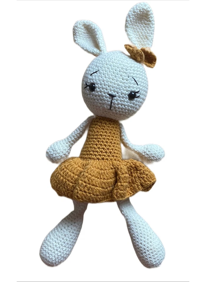Hase Häkelpuppe Strick Hase Puppe Handarbeit Amigurumi Geschenk #T-29 - Bild 1 von 1