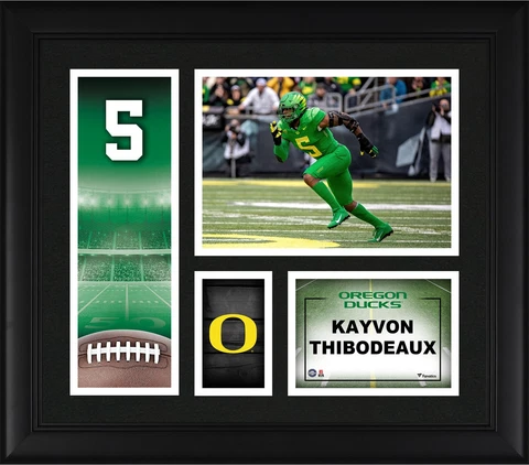 Kayvon Thibodeaux Oregon Ducks Framed 15" x 17" Player Collage Cover