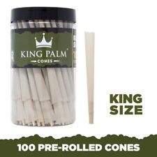 King Palm | King Size | Pre-rolled Cones Holds 1 Gram | 100 Pack Tube